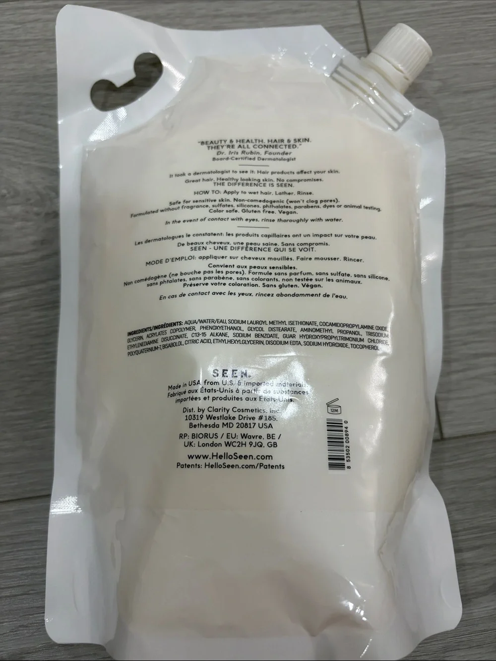 Seen shampoo